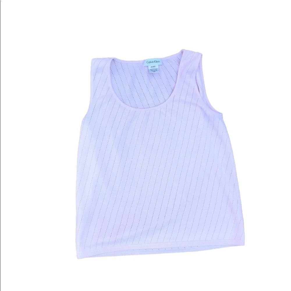 CALVIN KLEIN Nude/Blush Pink See Through Tank Top Size XS-P